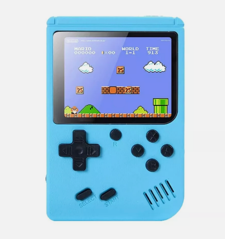 Gadget gamer: consola portátil con 400 juegos retro, entretenimiento familiar asegurado.