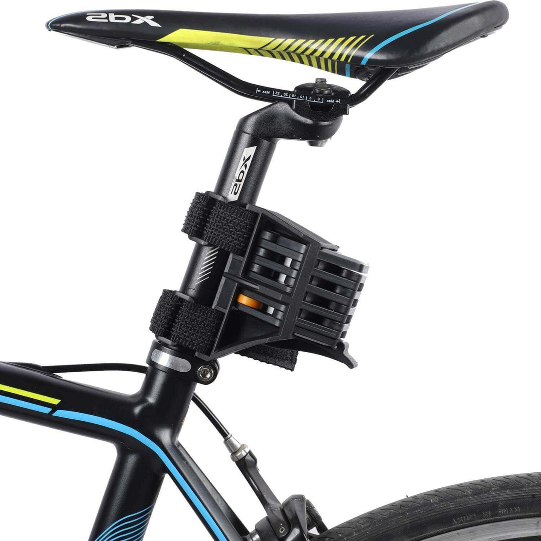 Candado portátil de alta seguridad para bicicletas. Protección robusta en entornos urbanos.