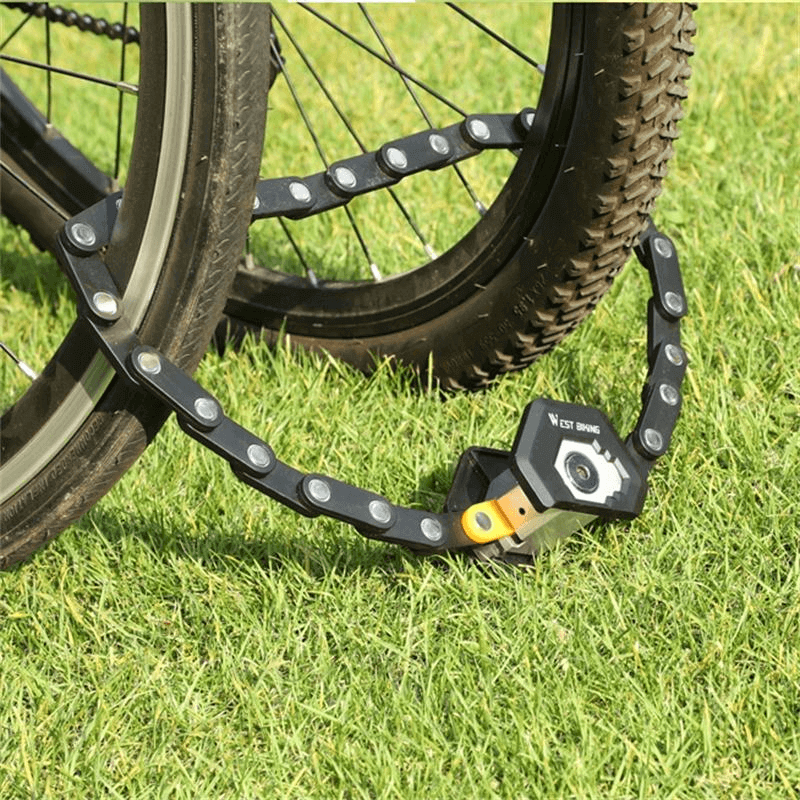 Candado de seguridad de acero endurecido, diseño plegable para bicicletas y patinetes.