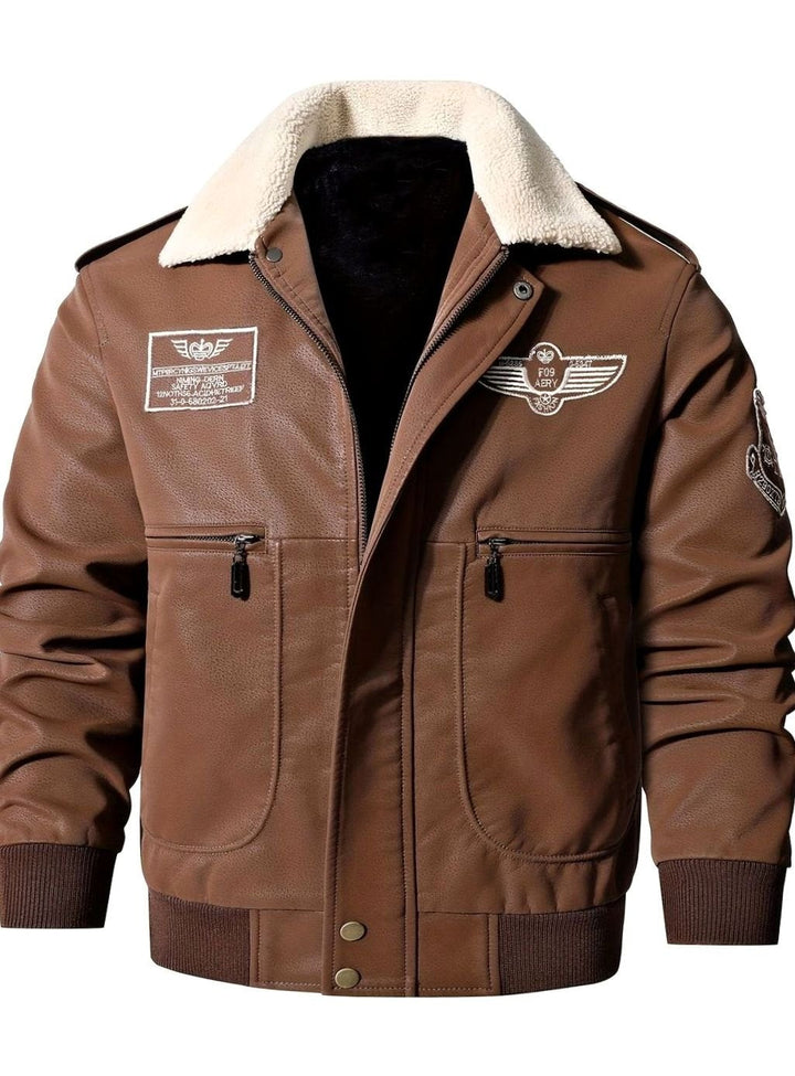 Chaqueta aviador hombre, combinada para un look casual de otoño-invierno.