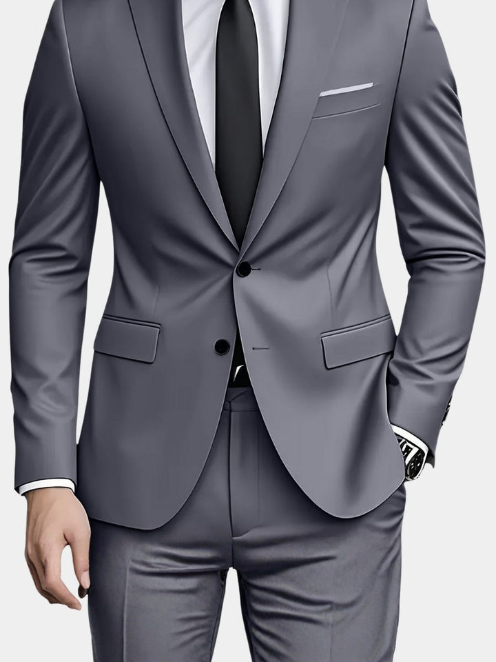 Traje de hombre slim fit azul marino, elegante y moderno para boda y eventos formales.