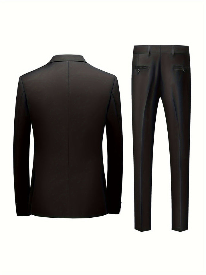 Traje de boda slim fit gris, conjunto de dos piezas, ropa formal masculina para novios.