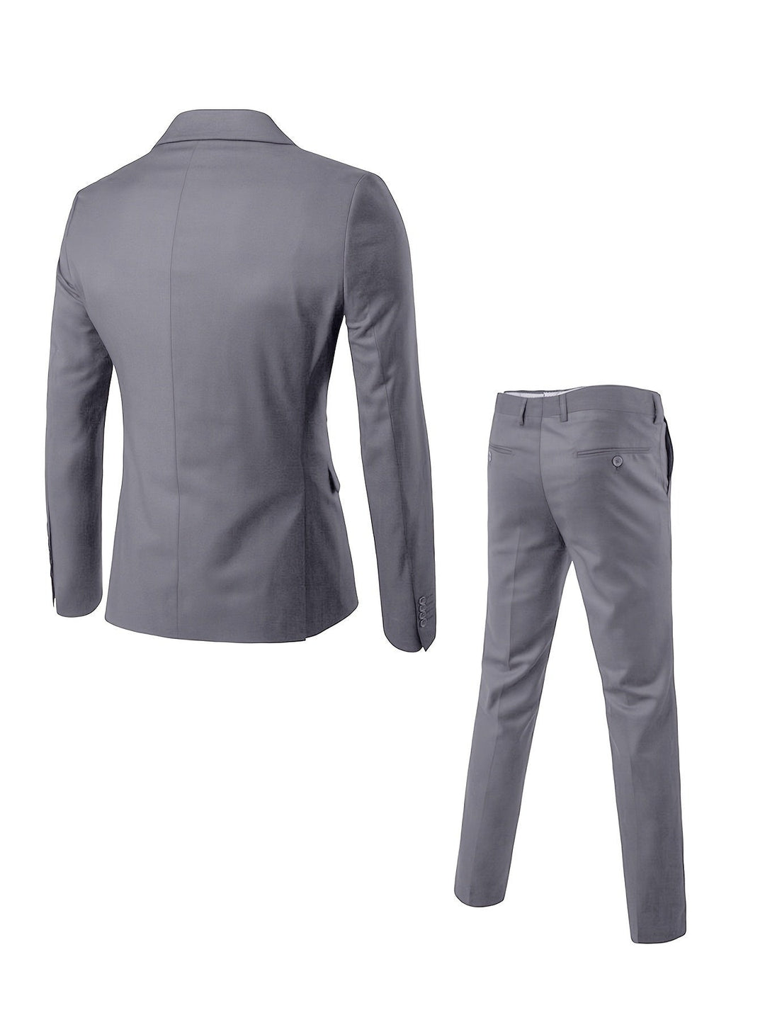 Elegante traje de hombre slim fit gris oscuro, perfecto para bodas y ceremonias formales.