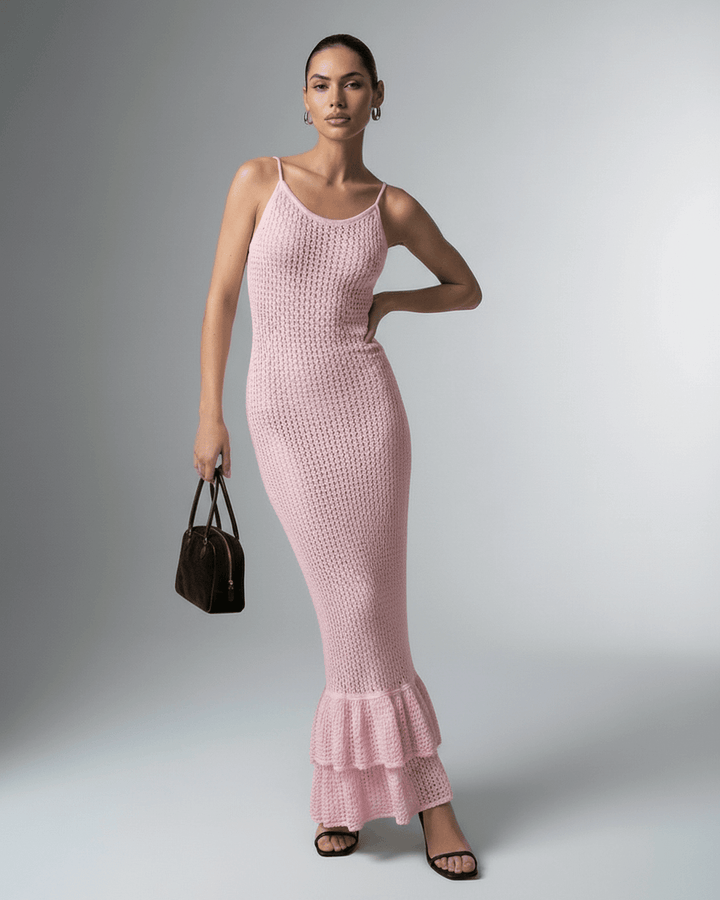 Vestido maxi blanco para mujer, elegante y ajustado, ideal para fiestas de verano, vacaciones o eventos.