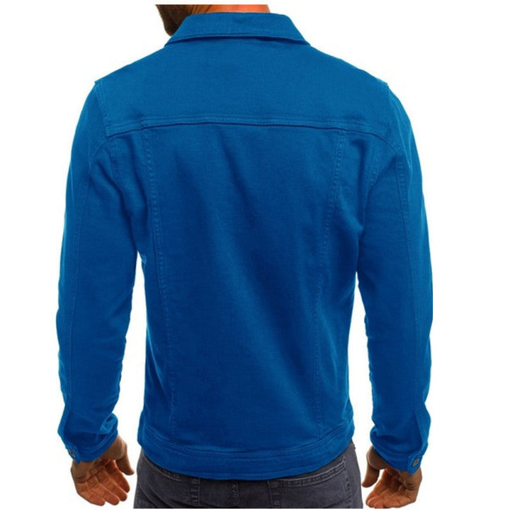 Chaqueta de mezclilla para hombre, diseño casual y cómodo con ajuste relajado, ideal para estilo urbano.