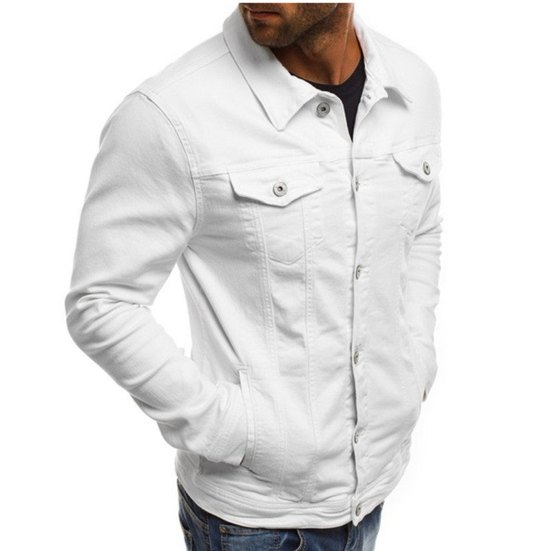 Chaqueta vaquera hombre casual, prenda exterior versátil que complementa la moda masculina de primavera-otoño.