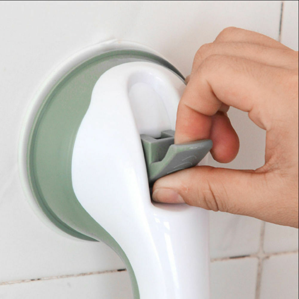 Barra de sujeción ergonómica, agarre antideslizante para ducha y baño. Seguridad con ventosa, soporte portátil.