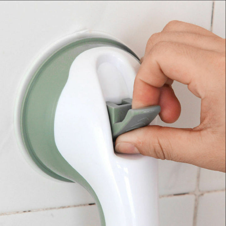 Barra de sujeción ergonómica, agarre antideslizante para ducha y baño. Seguridad con ventosa, soporte portátil.
