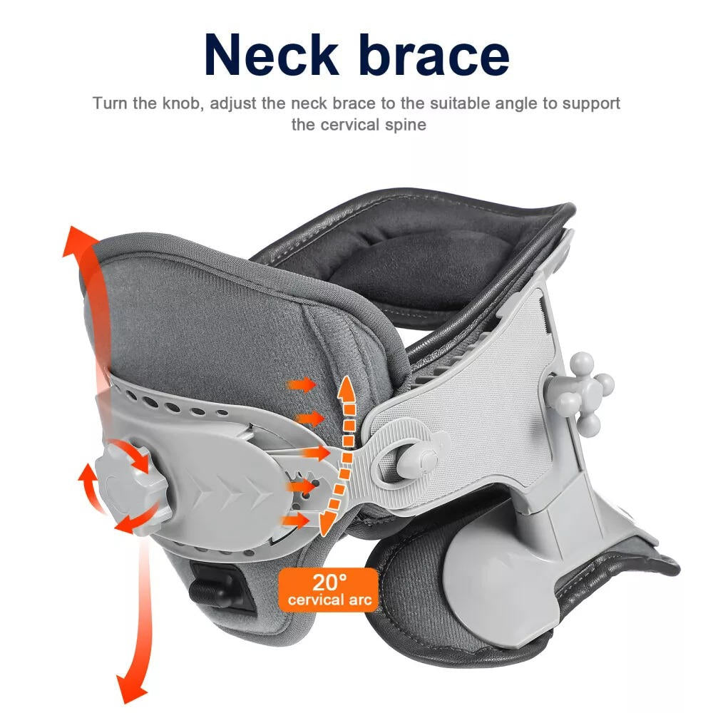 Dispositivo de tracción cervical cómodo y seguro. Alivia el dolor de cuello y cervical.