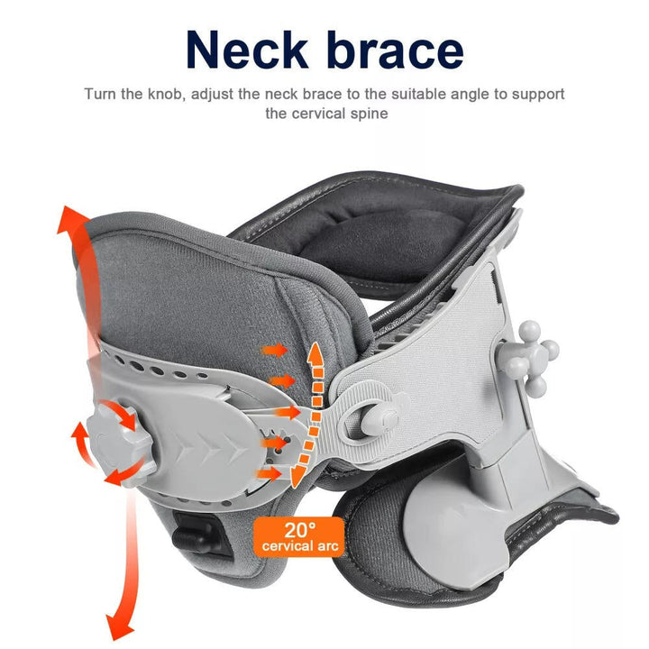 Dispositivo de tracción cervical cómodo y seguro. Alivia el dolor de cuello y cervical.