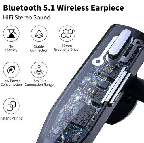 Auriculares ergonómicos de diadema con Bluetooth 5.1 y cancelación de ruido para uso prolongado.