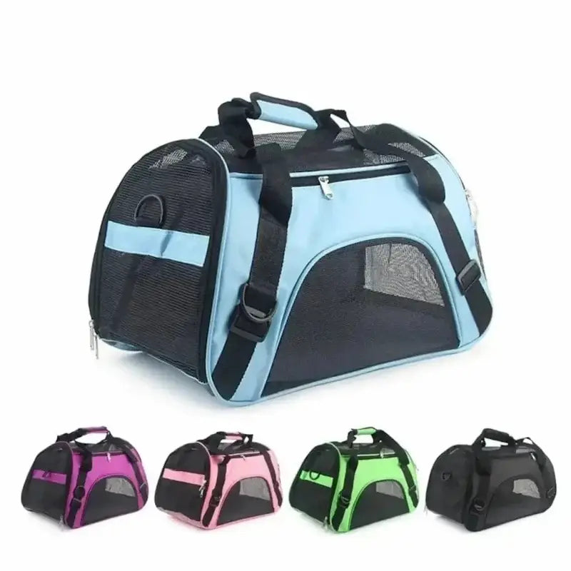 Bolso de transporte flexible para gatos, aprobado para cabina. Viajes cómodos y seguros para mascotas.