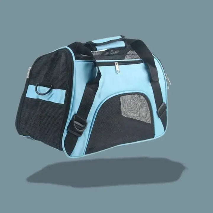 Bolso transportín para gatos, portátil y flexible. Ideal para viajes aéreos y en coche con tu mascota.