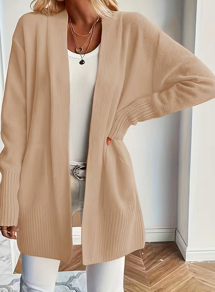 Cárdigan para mujer en punto, estilo abierto casual. Versátil para cualquier ocasión.