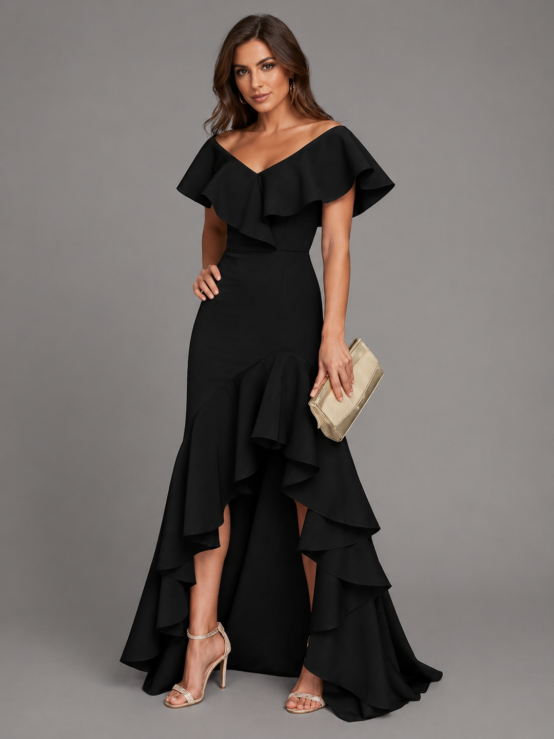 Vestido de noche elegante para mujer, ideal para fiestas. Estilo sofisticado, corte favorecedor y moda formal.