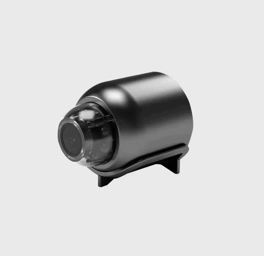Cámara de seguridad mini Full HD para vigilancia discreta, con WiFi y visión nocturna potente.