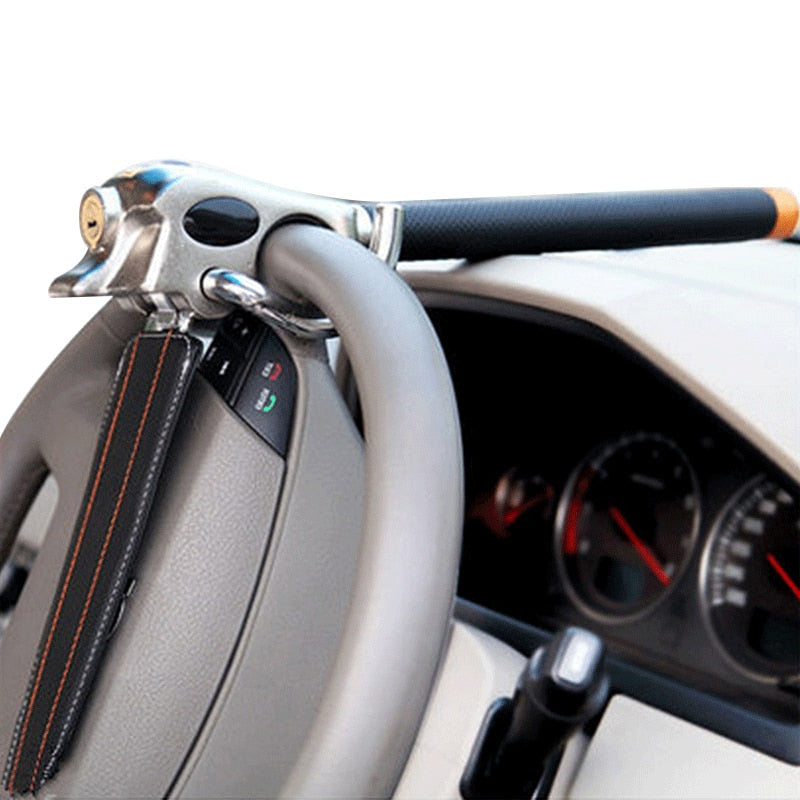 Bloqueo de volante universal para automóviles, candado de alta seguridad contra robos.