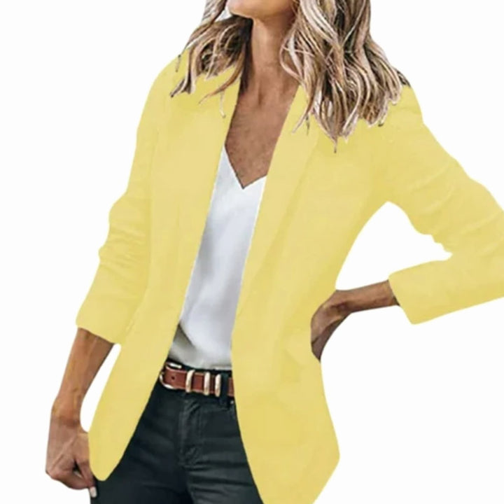Chaqueta femenina versátil, blazer casual para mujer, moda elegante.