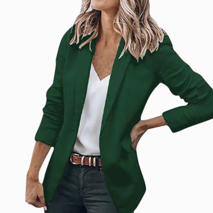 Blazer de manga larga para mujer, ropa de oficina moderna y cómoda.