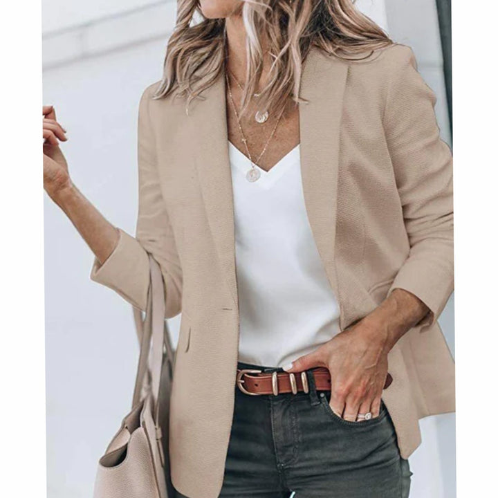 Chaqueta casual de mujer, un blazer versátil para oficina y eventos.