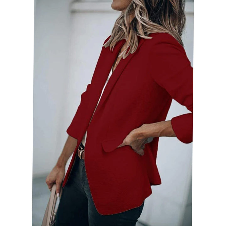 Chaqueta de oficina para mujer, blazer elegante y cómodo, look profesional.