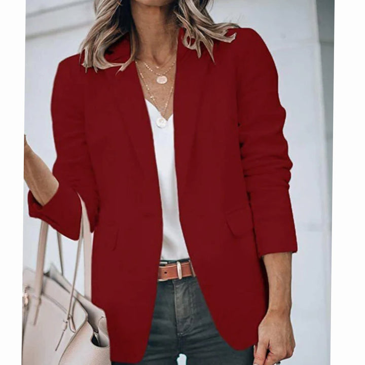 Blazer de trabajo para mujer, manga larga, ideal para un estilo sofisticado.