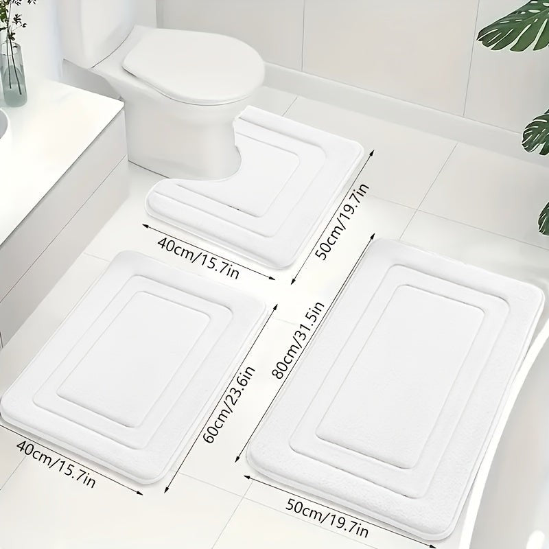 Alfombrilla de baño antideslizante y absorbente. Confort superior, parte del set de 3 piezas.