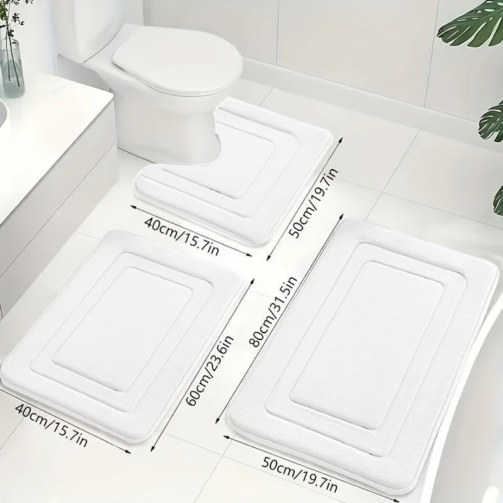 Alfombrilla de baño antideslizante y absorbente. Confort superior, parte del set de 3 piezas.