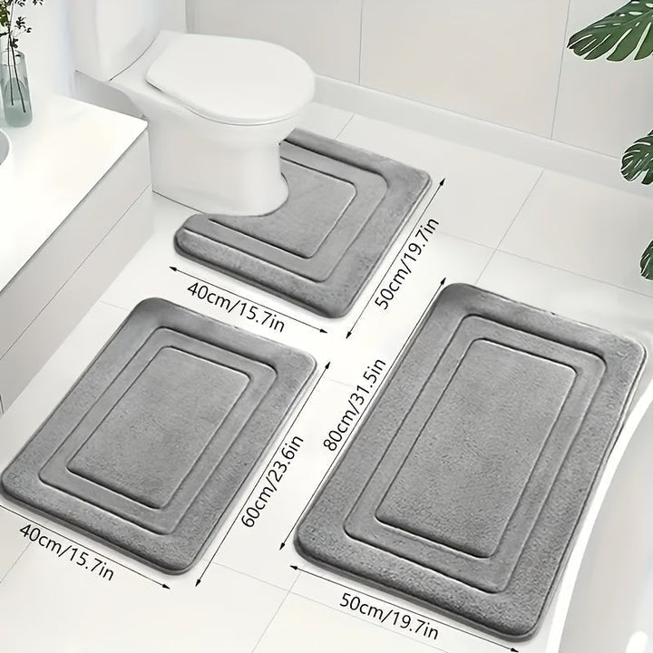 Alfombrilla en forma de U para inodoro, antideslizante. Accesorio esencial para el set de baño.