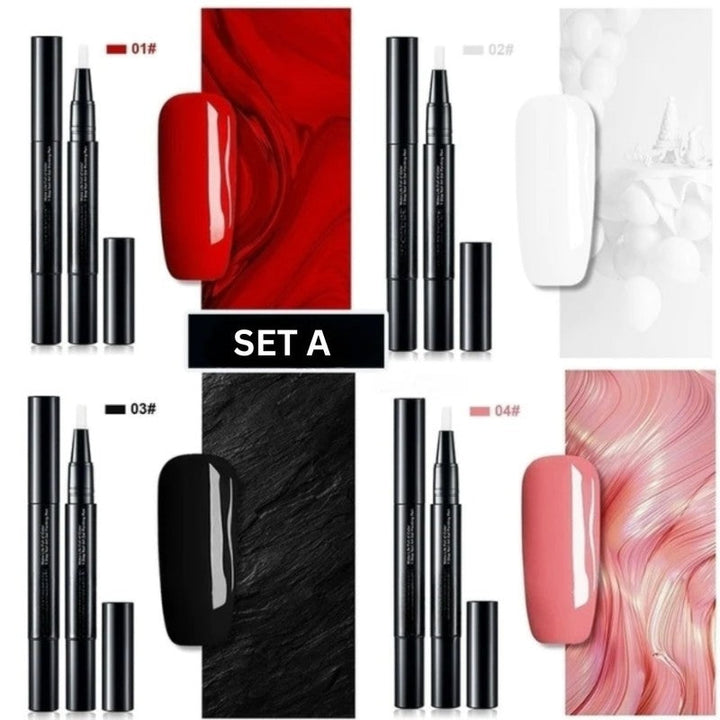 Esmaltes en barra de precisión para uñas. Ideal para manicuras creativas y decoración experta.