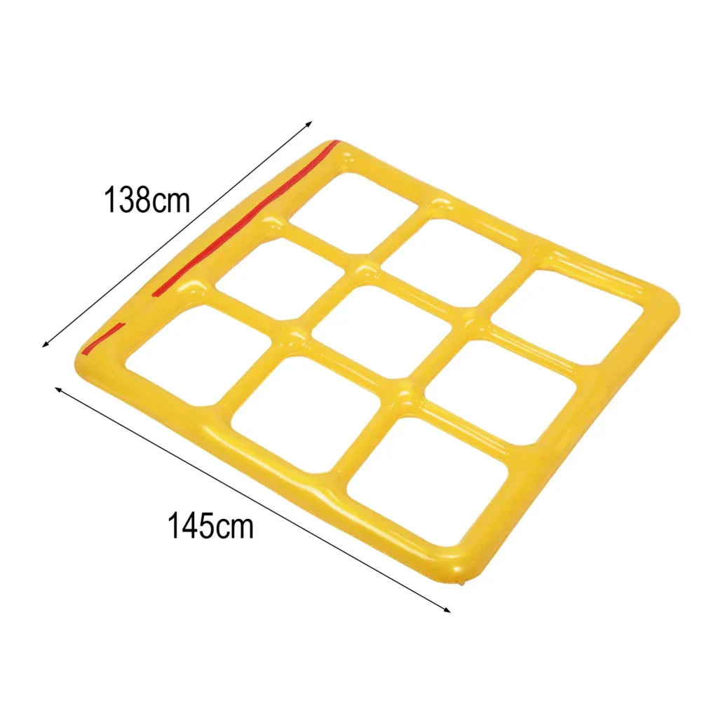 Juego acuático flotante de Tres en Raya para piscina, garantizando diversión familiar y refrescante en el verano.