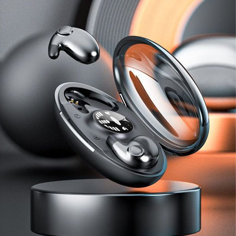Disfruta de audio premium con estos auriculares invisibles inalámbricos, perfectos para relajarse o dormir.