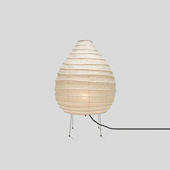Lámpara de mesa Akari 22N minimalista para dormitorio, luz LED suave, estilo japonés moderno.