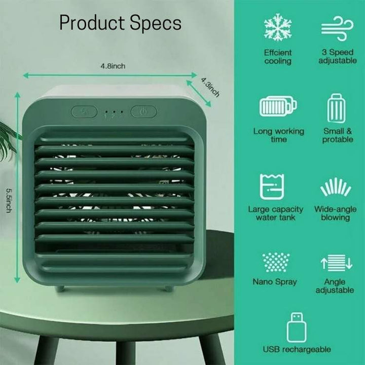 Aire acondicionado portátil silencioso, perfecto para mantener la oficina o dormitorio fresco.