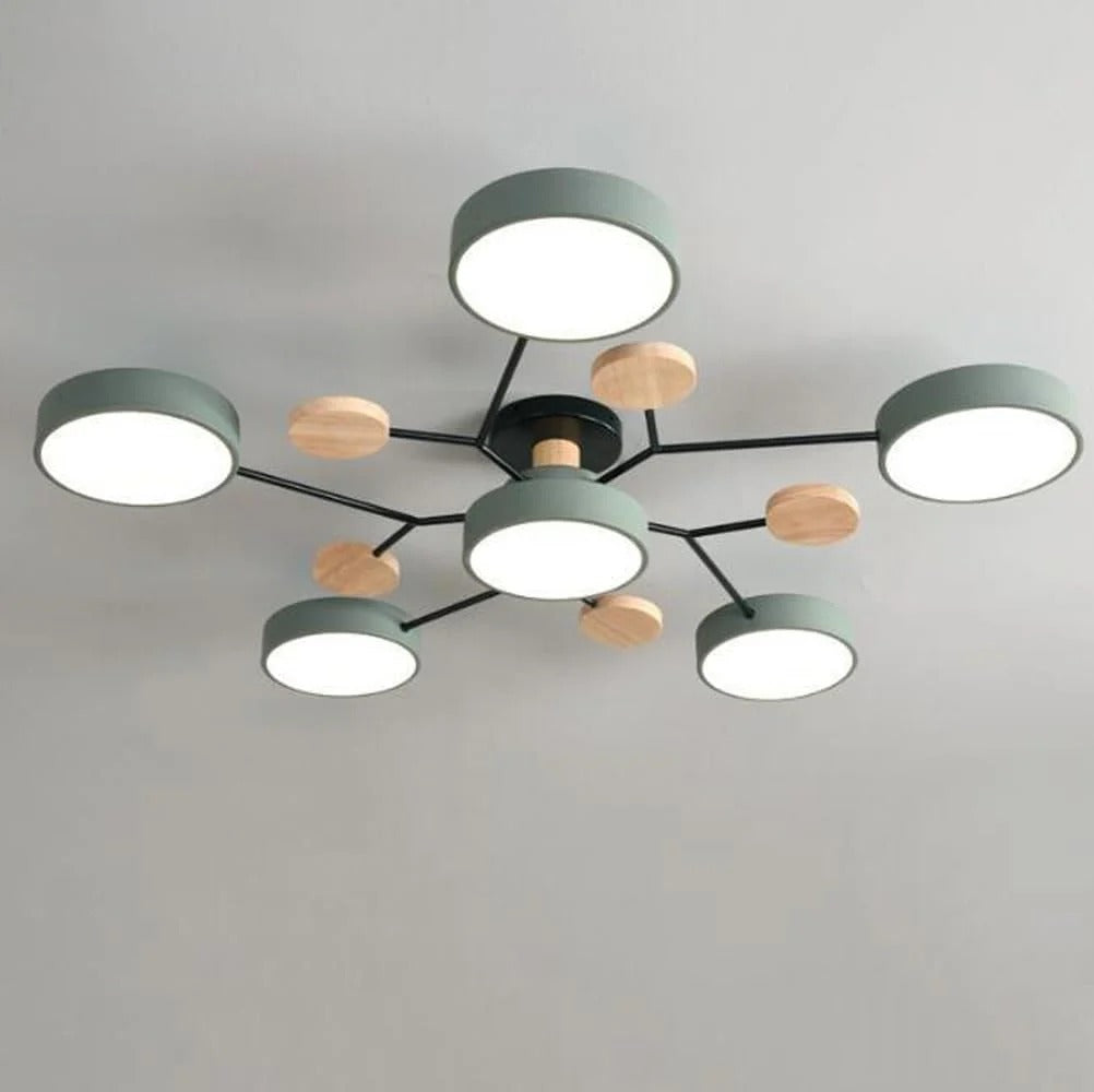 Moderna luz de techo LED Halo, iluminación elegante para salón o dormitorio.