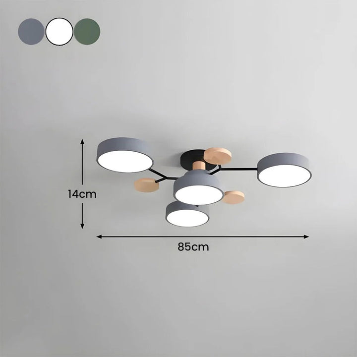 Luz de techo LED Halo para sala, diseño contemporáneo y ahorro energético.