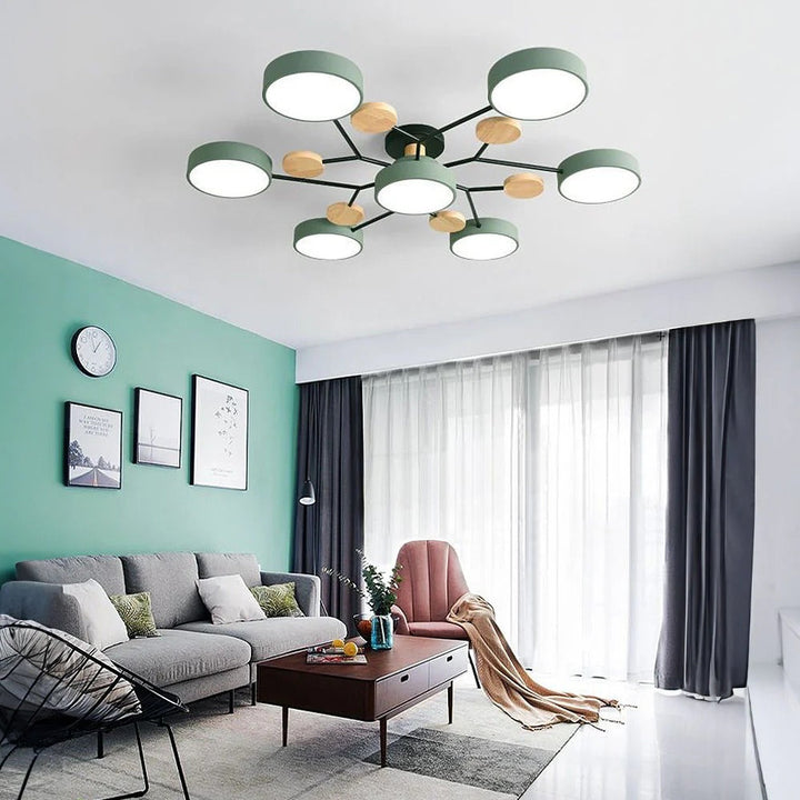 Luz de techo LED Halo, elegante y moderna para iluminar cualquier salón.