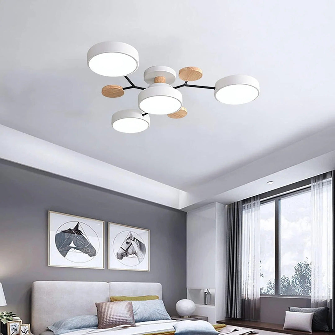 Lámpara de techo LED Halo circular, para un diseño interior contemporáneo.