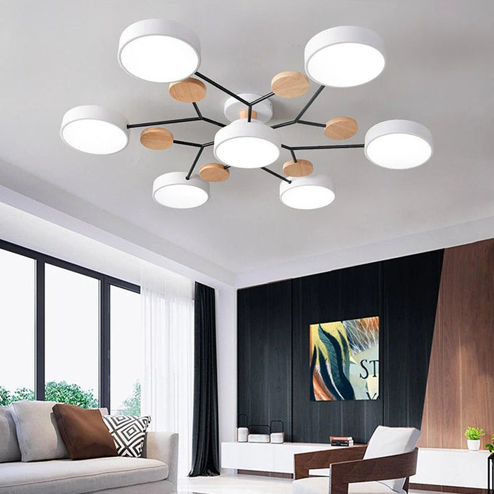 Lámpara LED de techo Halo, con tecnología LED para un consumo eficiente.