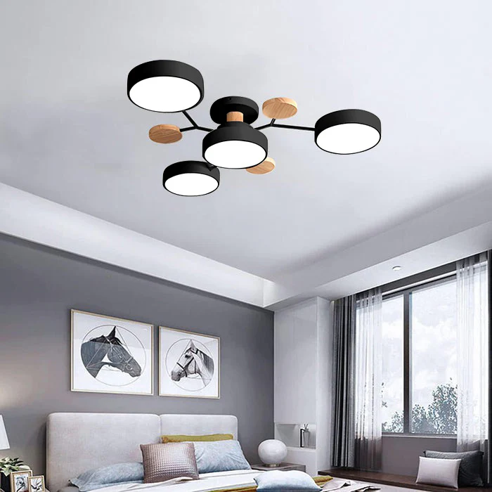 Luz de techo LED Halo, ideal para cocinas o comedores con un toque moderno.