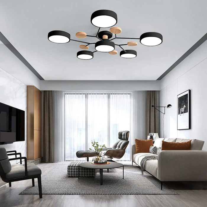 Lámpara LED de techo Halo, se adapta a distintos estilos de decoración contemporánea.