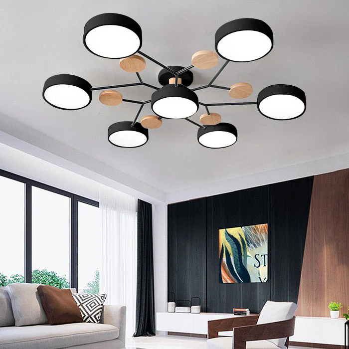 Iluminación LED de techo Halo, diseño minimalista que maximiza el espacio visual.