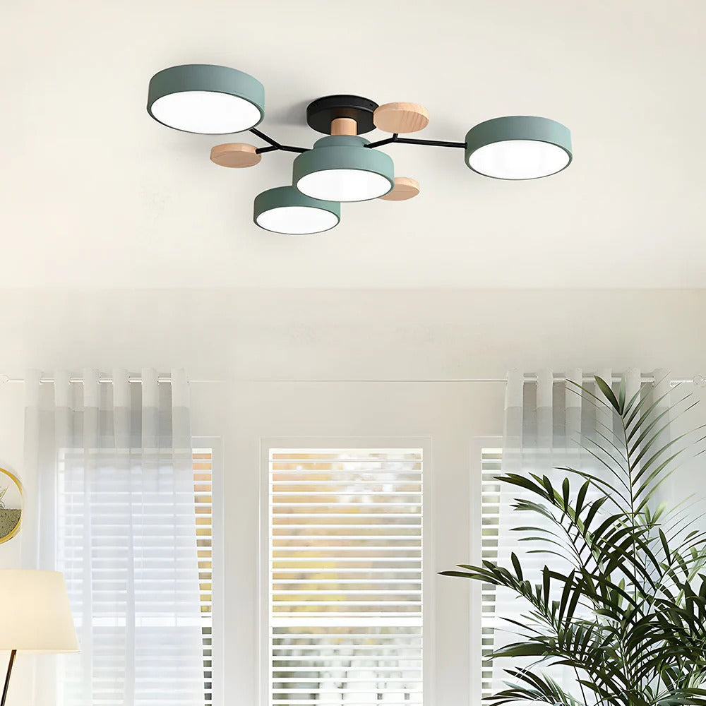 Luminaria LED Halo semi-empotrada, ofrece una luz potente y distribuida.