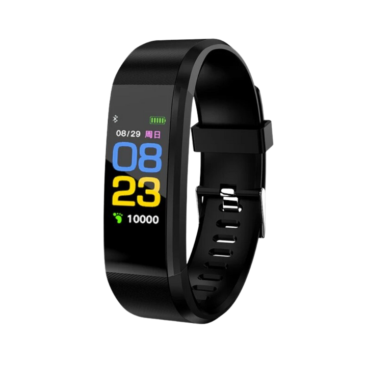 Reloj inteligente con pantalla de alta visibilidad para mayores. Fácil lectura de datos de salud y hora.