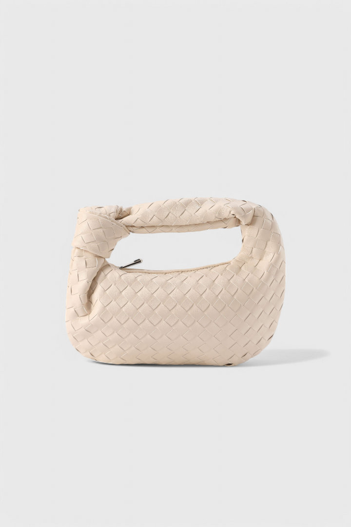 Bolso mujer mini satchel, accesorio de moda elegante. Piel vegana tejida, diseño sofisticado y compacto.