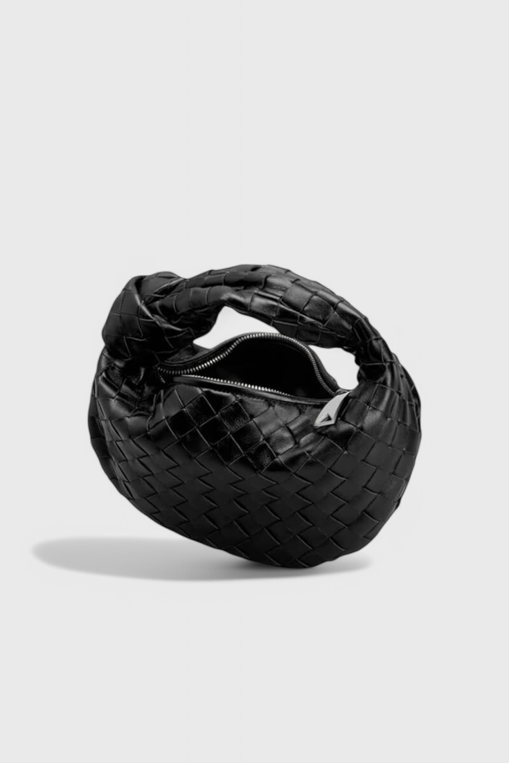 Bolso compacto para mujer, mini satchel tejido de piel vegana. Accesorio versátil y elegante para tu día a día.