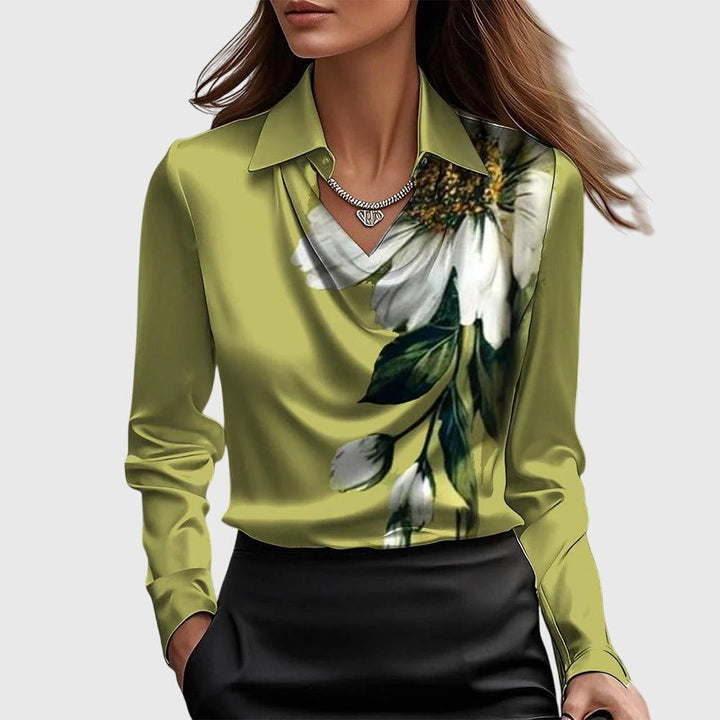 Blusa de manga larga para mujer. Diseño elegante y sofisticado que realza tu moda femenina.