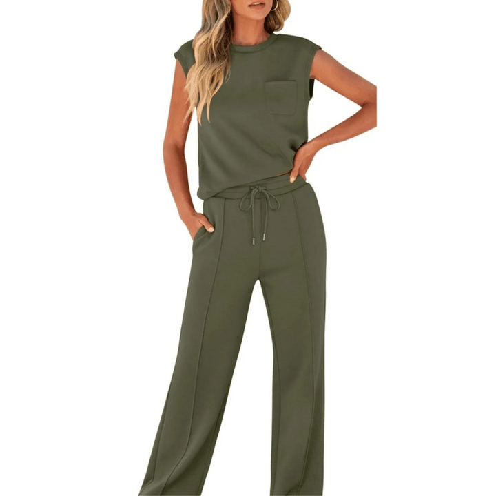 Ropa de casa elegante: conjunto de salón para mujer. Diseño casual y muy cómodo para un look relajado.