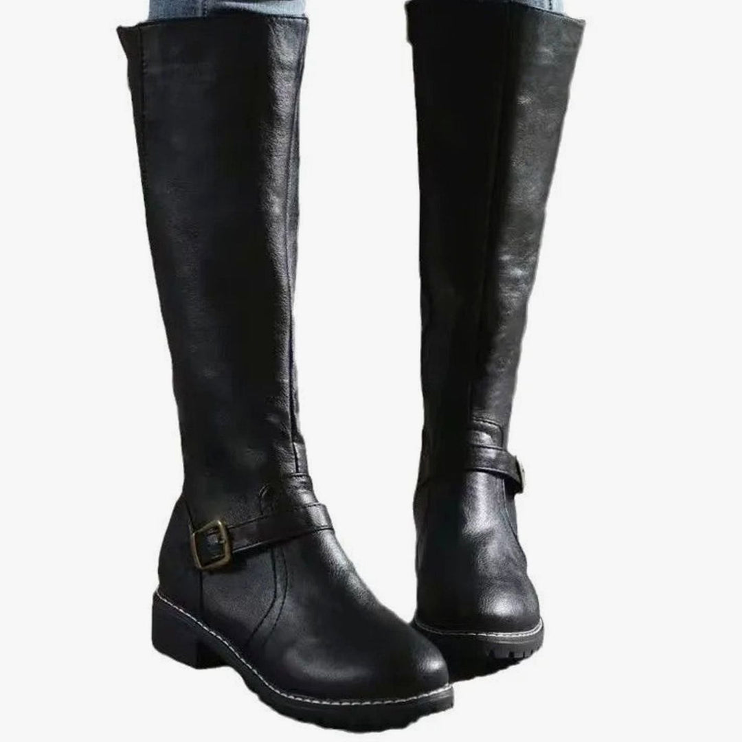 Botas de invierno y otoño para mujer, ortopédicas y altas, con hebilla para estilo y confort diario.