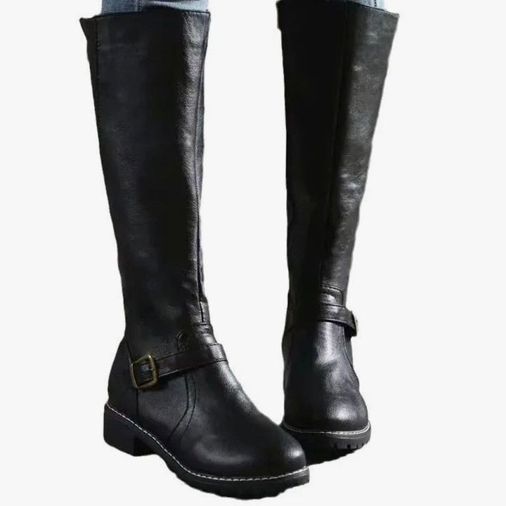 Botas de invierno y otoño para mujer, ortopédicas y altas, con hebilla para estilo y confort diario.